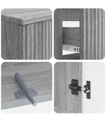 vidaXL 3 Piece Bathroom Cabinet Set ARNHEM 3 pcs Grey Sonoma