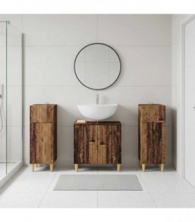 vidaXL 3 Piece Bathroom Cabinet Set ARNHEM 3 pcs Old Wood