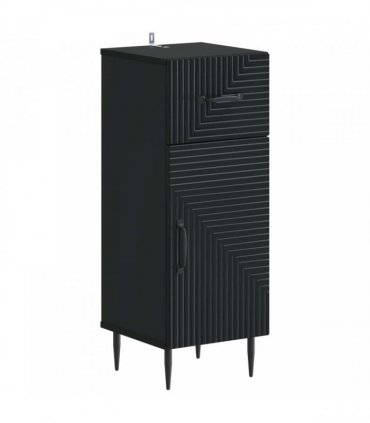 vidaXL 3 Piece Bathroom Cabinet Set HAARLEM 3 pcs Black