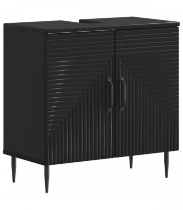 vidaXL 3 Piece Bathroom Cabinet Set HAARLEM 3 pcs Black