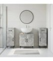vidaXL 3 Piece Bathroom Cabinet Set HAARLEM 3 pcs Concrete Grey