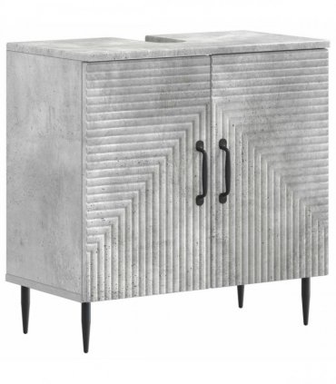 vidaXL 3 Piece Bathroom Cabinet Set HAARLEM 3 pcs Concrete Grey