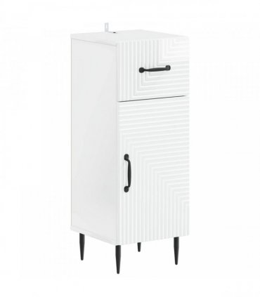 vidaXL 3 Piece Bathroom Cabinet Set HAARLEM 3 pcs High Gloss White