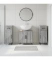 vidaXL 3 Piece Bathroom Cabinet Set HAARLEM 3 pcs Grey Sonoma