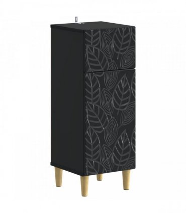 vidaXL 3 Piece Bathroom Cabinet Set DELFT 3 pcs Black 30 x 31 x 80 cm