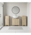 vidaXL 3 Piece Bathroom Cabinet Set DELFT 3 pcs Sonoma Oak