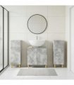 vidaXL 3 Piece Bathroom Cabinet Set DELFT 3 pcs Concrete Grey