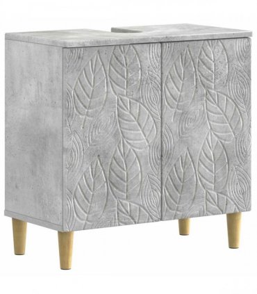 vidaXL 3 Piece Bathroom Cabinet Set DELFT 3 pcs Concrete Grey