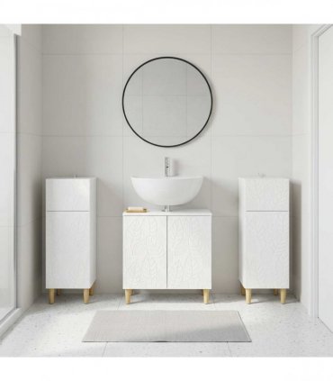 vidaXL 3 Piece Bathroom Cabinet Set DELFT 3 pcs High Gloss White