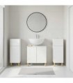 vidaXL 3 Piece Bathroom Cabinet Set DELFT 3 pcs High Gloss White