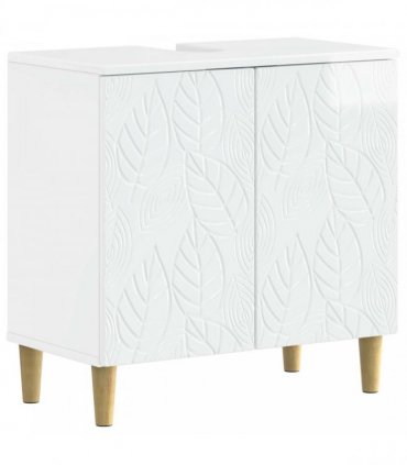 vidaXL 3 Piece Bathroom Cabinet Set DELFT 3 pcs High Gloss White