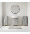 vidaXL 3 Piece Bathroom Cabinet Set DELFT 3 pcs Grey Sonoma