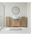 vidaXL 3 Piece Bathroom Cabinet Set DELFT 3 pcs Artisan Oak