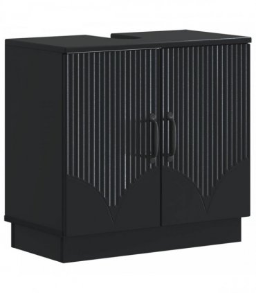 vidaXL 3 Piece Bathroom Cabinet Set HOORN 3 pcs Black 30 x 31 x 80 cm