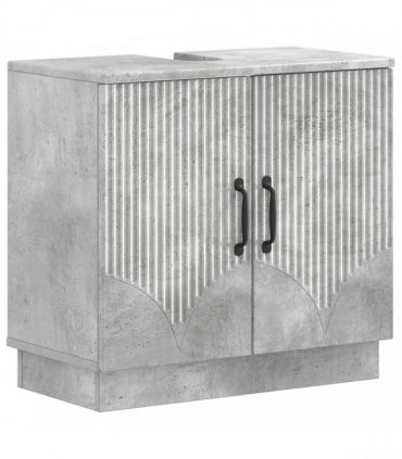 vidaXL 3 Piece Bathroom Cabinet Set HOORN 3 pcs Concrete Grey