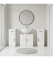 vidaXL 3 Piece Bathroom Cabinet Set HOORN 3 pcs High Gloss White