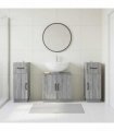 vidaXL 3 Piece Bathroom Cabinet Set HOORN 3 pcs Grey Sonoma