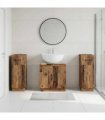 vidaXL 3 Piece Bathroom Cabinet Set HOORN 3 pcs Old Wood