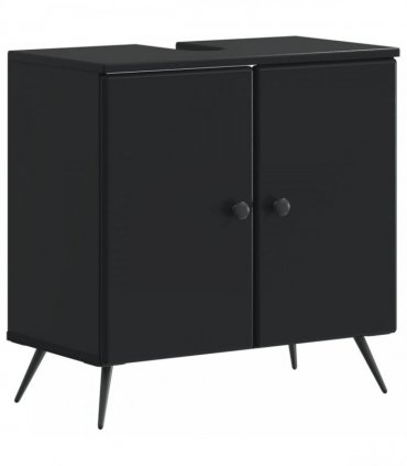 vidaXL 3 Piece Bathroom Cabinet Set BREDA 3 pcs Black 30 x 31 x 80 cm