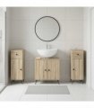 vidaXL 3 Piece Bathroom Cabinet Set BREDA 3 pcs Sonoma Oak