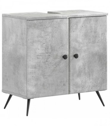 vidaXL 3 Piece Bathroom Cabinet Set BREDA 3 pcs Concrete Grey