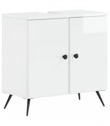 vidaXL 3 Piece Bathroom Cabinet Set BREDA 3 pcs High Gloss White