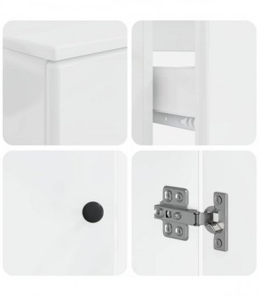 vidaXL 3 Piece Bathroom Cabinet Set BREDA 3 pcs High Gloss White
