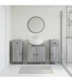 vidaXL 3 Piece Bathroom Cabinet Set BREDA 3 pcs Grey Sonoma