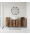 vidaXL 3 Piece Bathroom Cabinet Set BREDA 3 pcs Old Wood