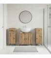 vidaXL 3 Piece Bathroom Cabinet Set BREDA 3 pcs Artisan Oak