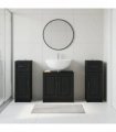 vidaXL 3 Piece Bathroom Cabinet Set UTRECHT 3 pcs Black
