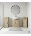 vidaXL 3 Piece Bathroom Cabinet Set UTRECHT 3 pcs Sonoma Oak