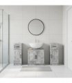 vidaXL 3 Piece Bathroom Cabinet Set UTRECHT 3 pcs Concrete Grey