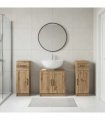 vidaXL 3 Piece Bathroom Cabinet Set UTRECHT 3 pcs Artisan Oak
