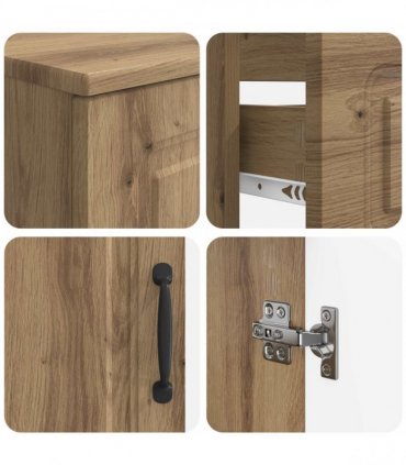 vidaXL 3 Piece Bathroom Cabinet Set UTRECHT 3 pcs Artisan Oak