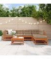 vidaXL Garden Lounge Set 7 pcs Wax Brown Solid Pine Wood