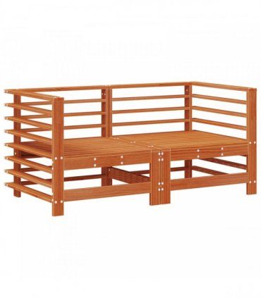 vidaXL Garden Lounge Set 7 pcs Wax Brown Solid Pine Wood