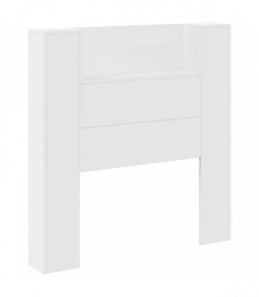 vidaXL Storage Headboard with LED White Engineered Wood
