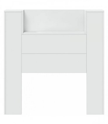 vidaXL Storage Headboard with LED White Engineered Wood