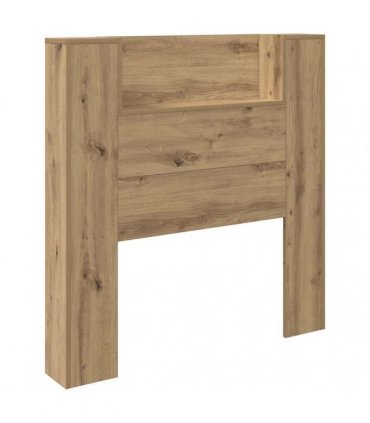 vidaXL Storage Headboard with LED Artisan Oak Engineered Wood
