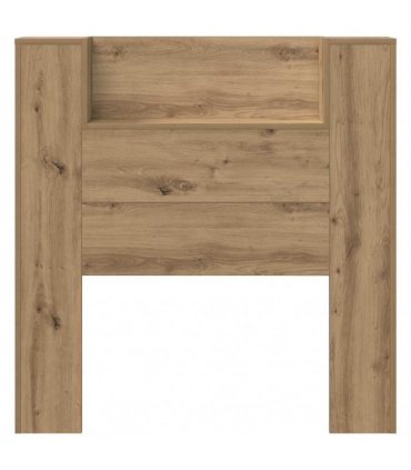 vidaXL Storage Headboard with LED Artisan Oak Engineered Wood