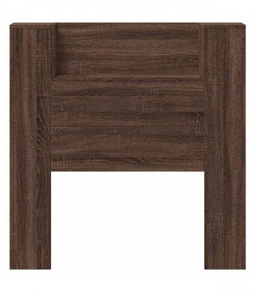 vidaXL Storage Headboard with LED Brown Oak Engineered Wood