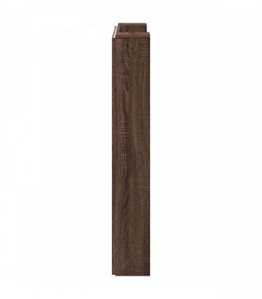 vidaXL Storage Headboard with LED Brown Oak Engineered Wood