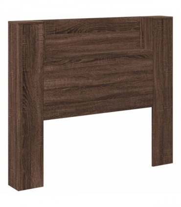 vidaXL Storage Headboard with LED Brown Oak Engineered Wood