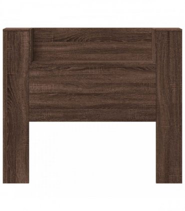 vidaXL Storage Headboard with LED Brown Oak Engineered Wood