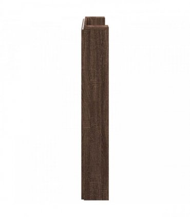 vidaXL Storage Headboard with LED Brown Oak Engineered Wood