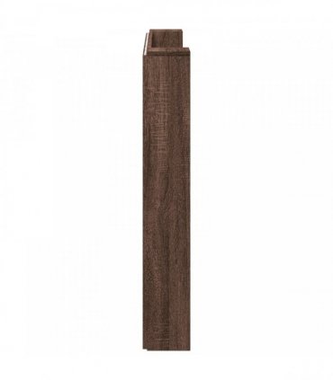 vidaXL Storage Headboard with LED Brown Oak Engineered Wood