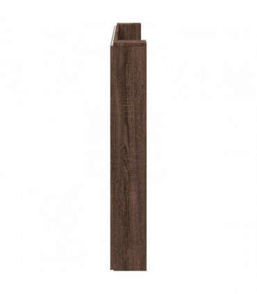 vidaXL Storage Headboard with LED Brown Oak Engineered Wood