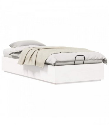 vidaXL Ottoman Bed Frame with Storage White 100 x 200 cm