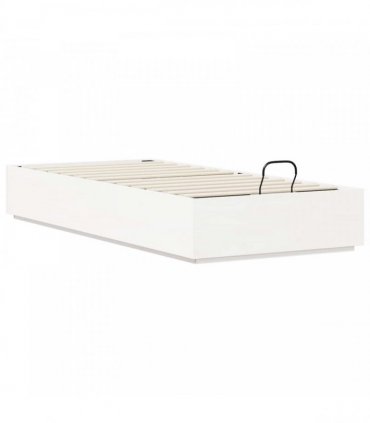 vidaXL Ottoman Bed Frame with Storage White 100 x 200 cm